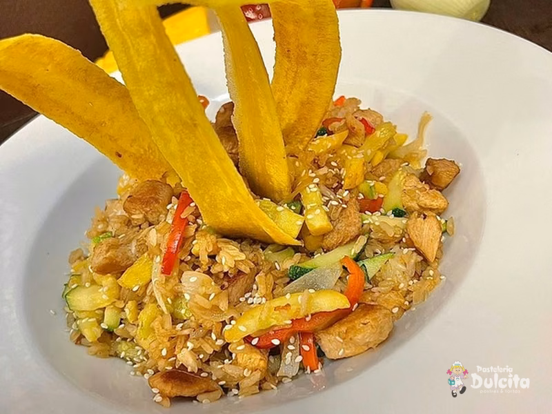Plato del restaurante de la sede Calle 72 de Pastelería Dulcita, Bogotá