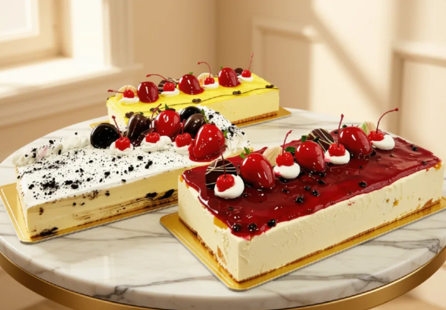 Mousse de sabores disponible por porciones en la sede Calle 72 de Pastelería Dulcita