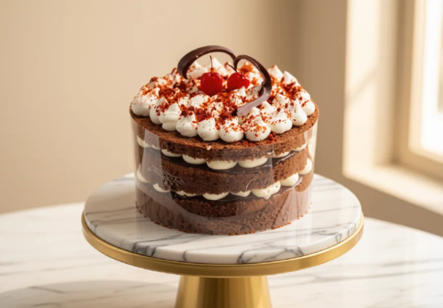 Torta Red Velvet disponible por porciones en la sede Calle 72 de Pastelería Dulcita